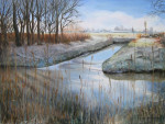 Nachtvorst, olie op masonite, 60 x 45 cm.